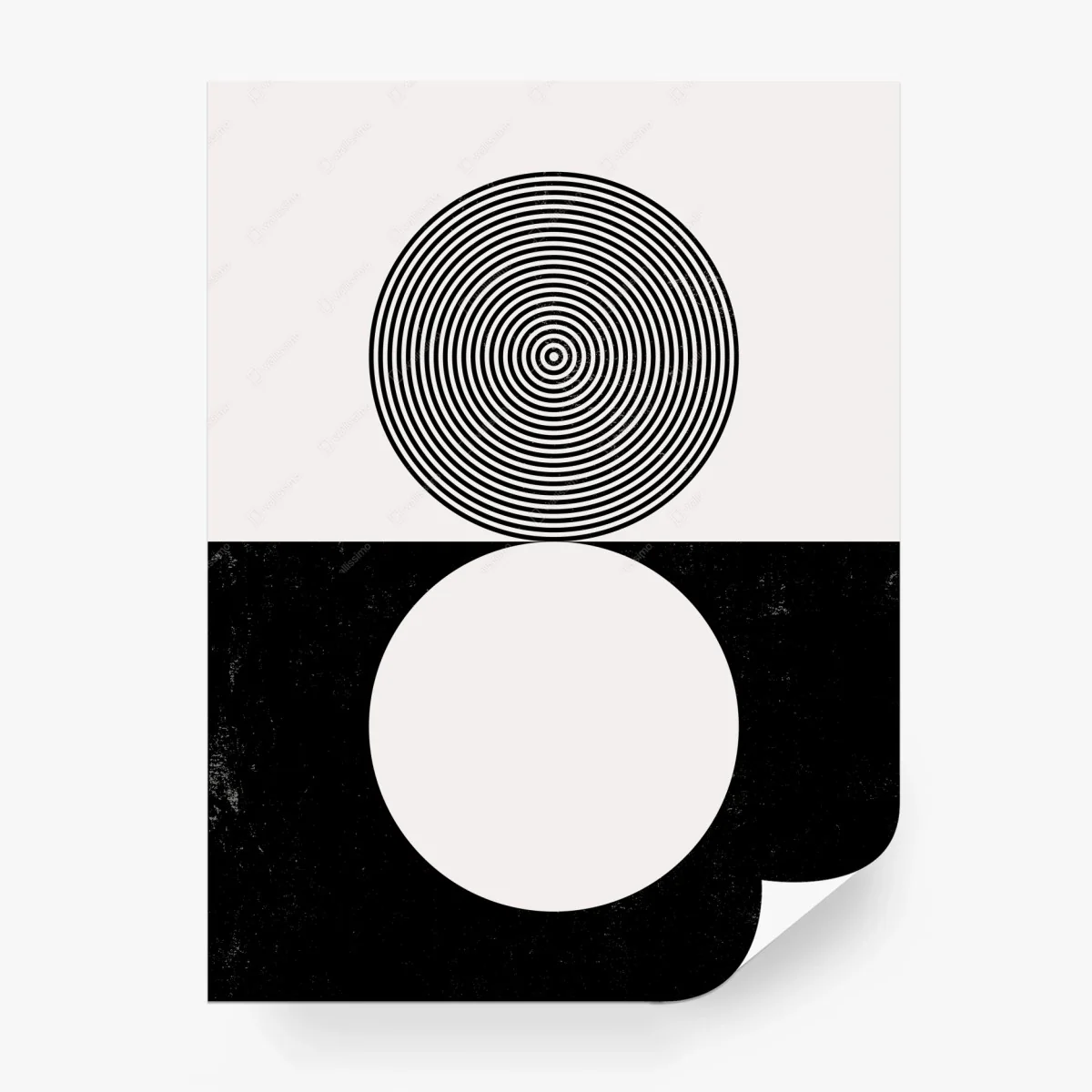 Carta da parati equilibrio geometrico monocromatico • Wallissimo®