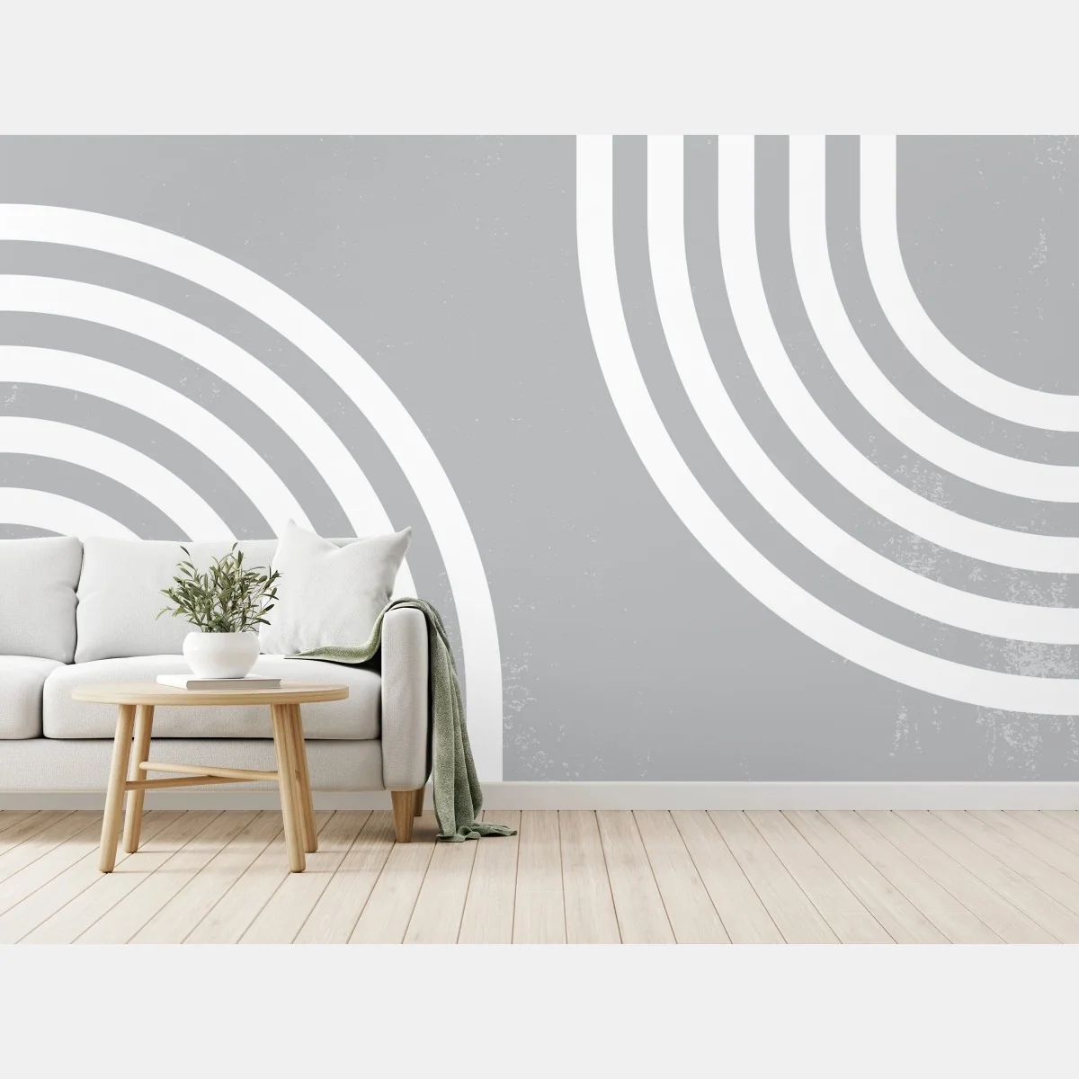 Carta da parati composizione geometrica minimalista grigio e nero • Wallissimo® Carta da parati composizione geometrica minimalista grigio e nero • Wallissimo®