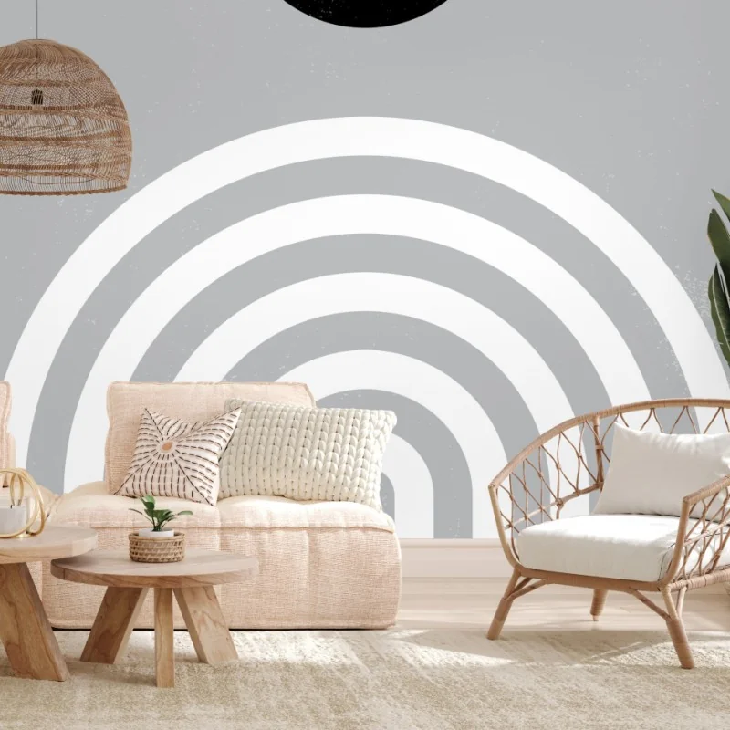 Carta da parati arco astratto in stile minimal