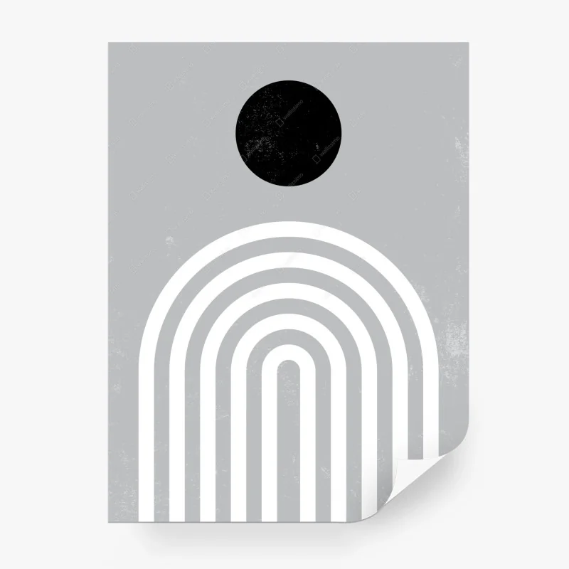 Carta da parati arco astratto in stile minimal