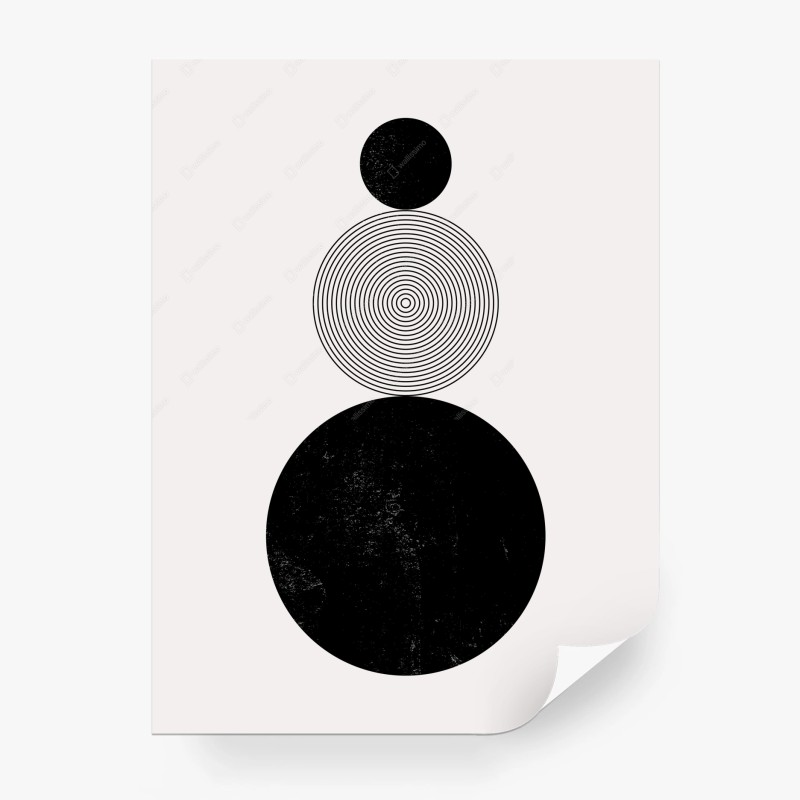 Carta da parati equilibrio circolare minimalista