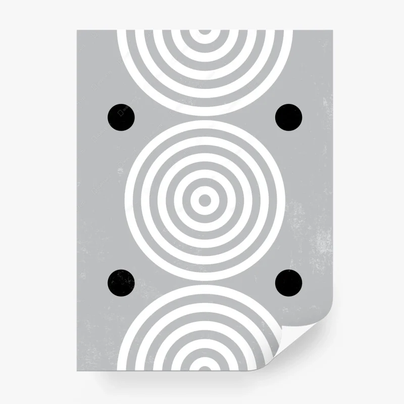 Carta da parati cerchi concentrici astratti con texture grunge