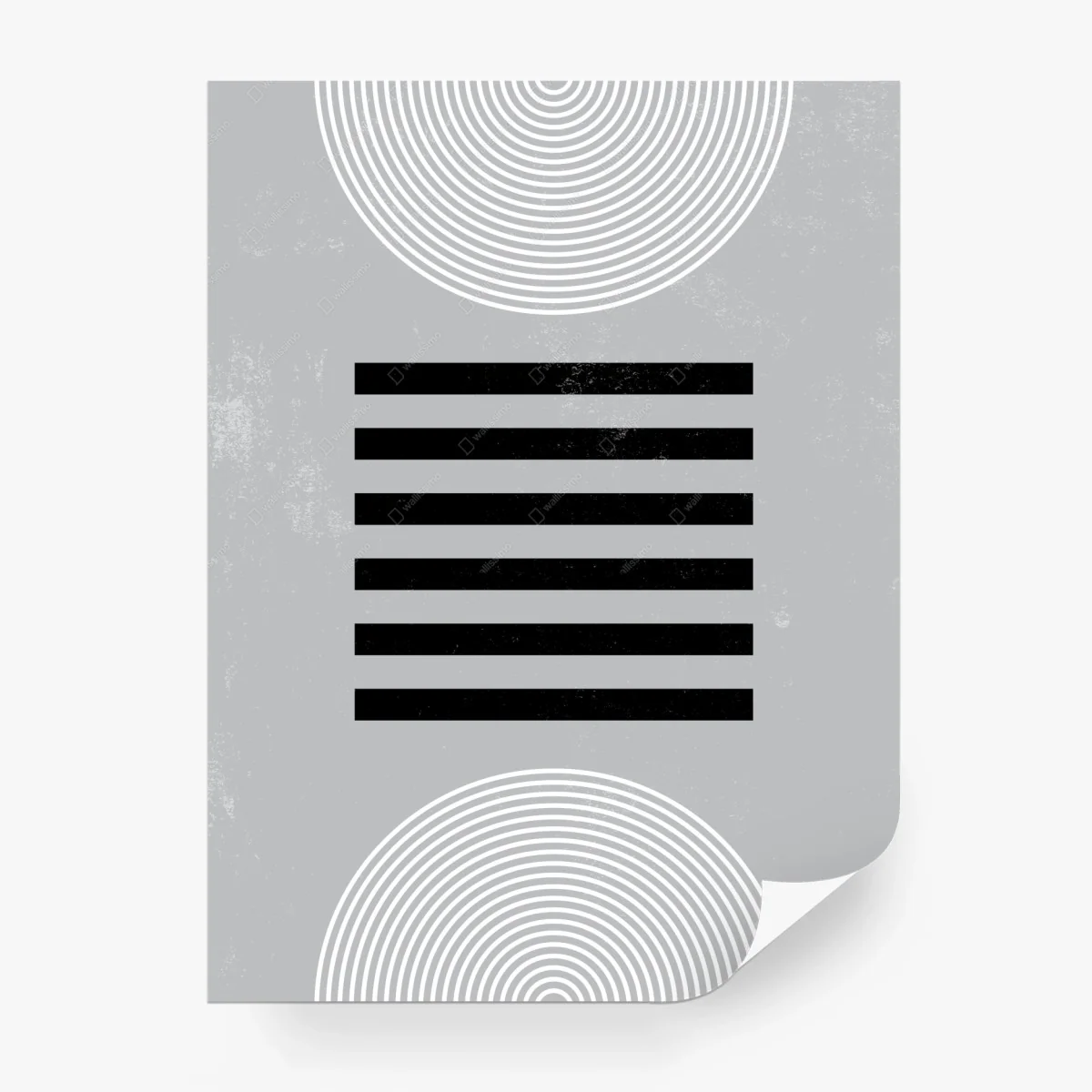 Carta da parati ritmi orizzontali e cerchi concentrici • Wallissimo® Carta da parati ritmi orizzontali e cerchi concentrici • Wallissimo®