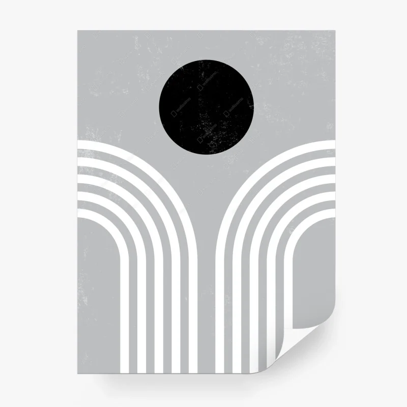 Carta da parati riflessi geometrici in scala di grigi