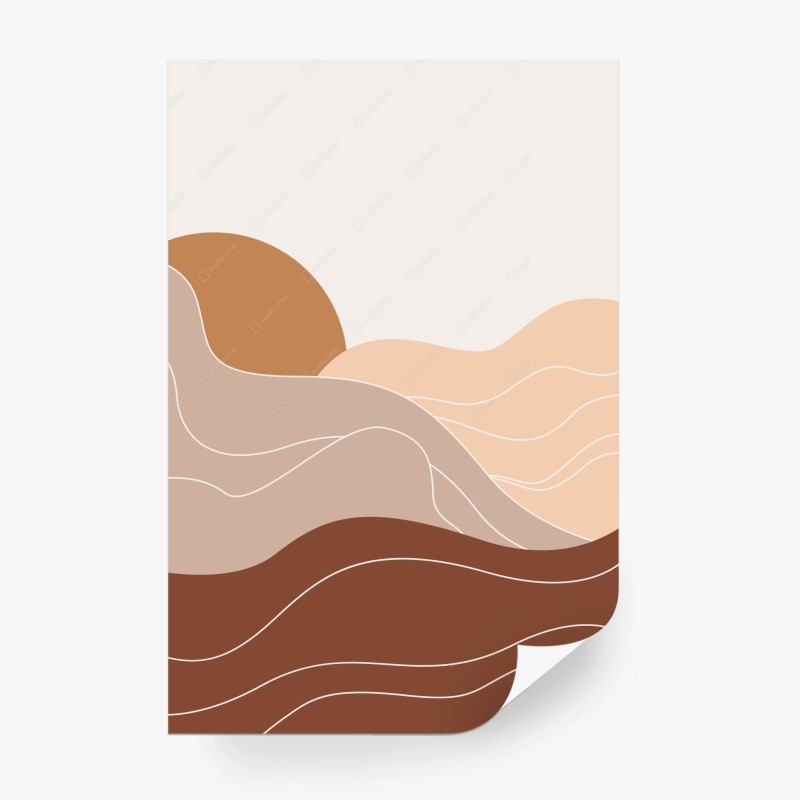 Carta da parati tramonto astratto su dune tonali