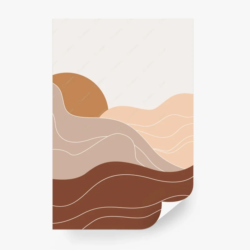 Carta da parati tramonto astratto su dune tonali