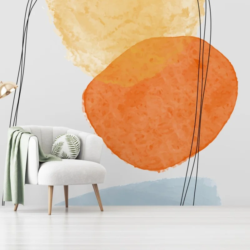 Carta da parati equilibrio cromatico astratto