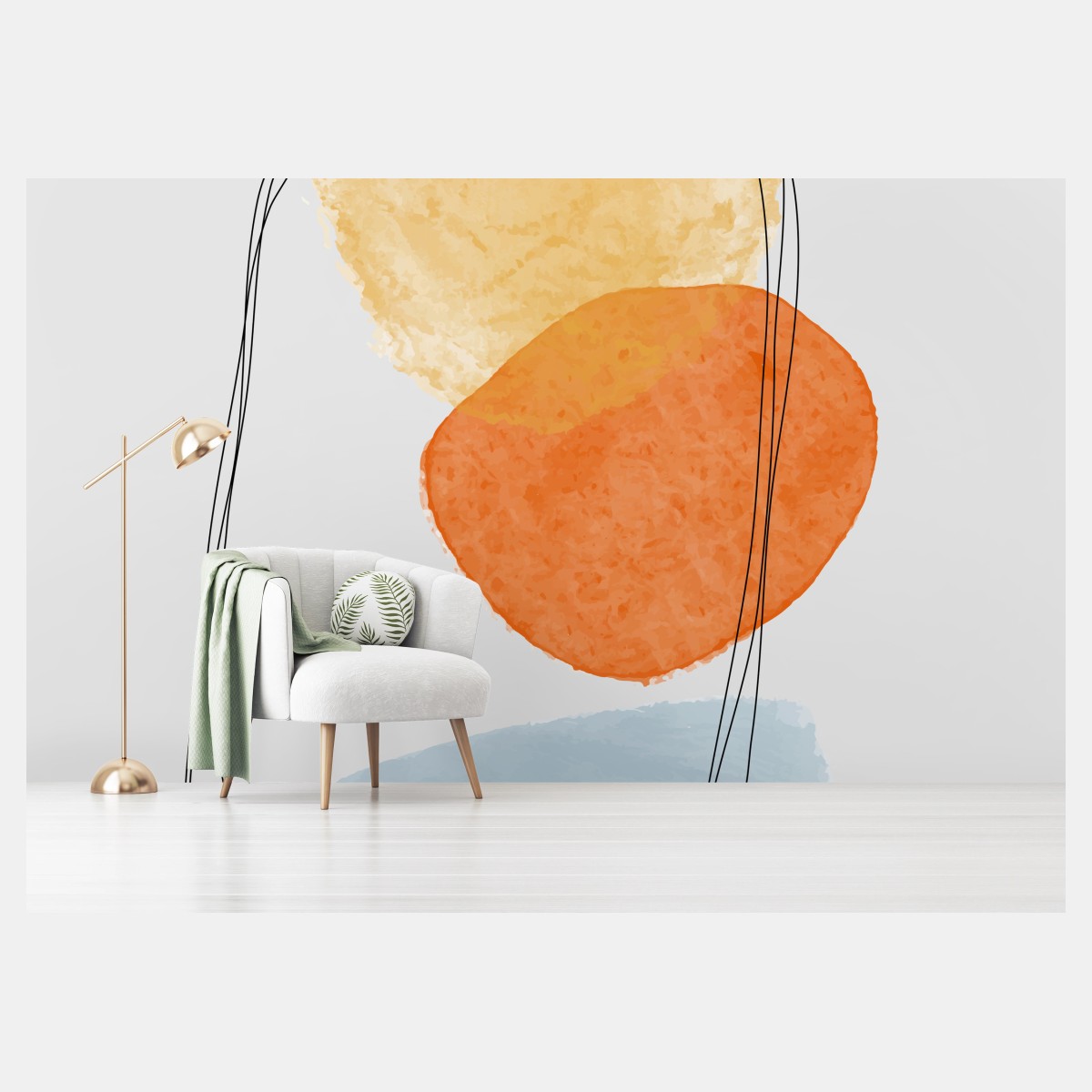 Carta da parati equilibrio cromatico astratto • Wallissimo®