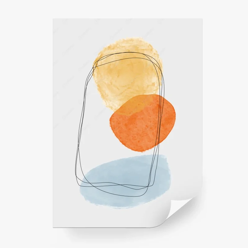 Carta da parati equilibrio cromatico astratto