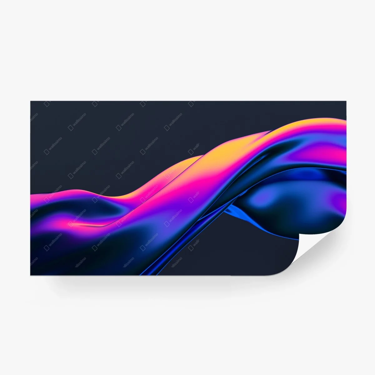 Carta da parati onda fluida neon su sfondo scuro • Wallissimo® Carta da parati onda fluida neon su sfondo scuro • Wallissimo®