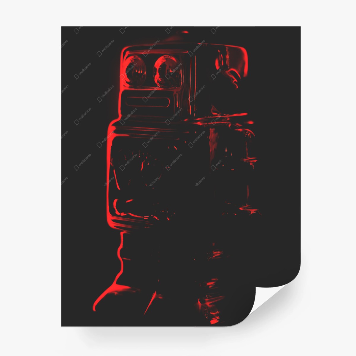 Carta da parati sagoma di robot al neon • Wallissimo® Carta da parati sagoma di robot al neon • Wallissimo®