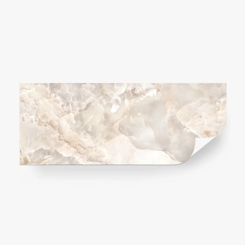 Carta da parati effetto onice crema per interni