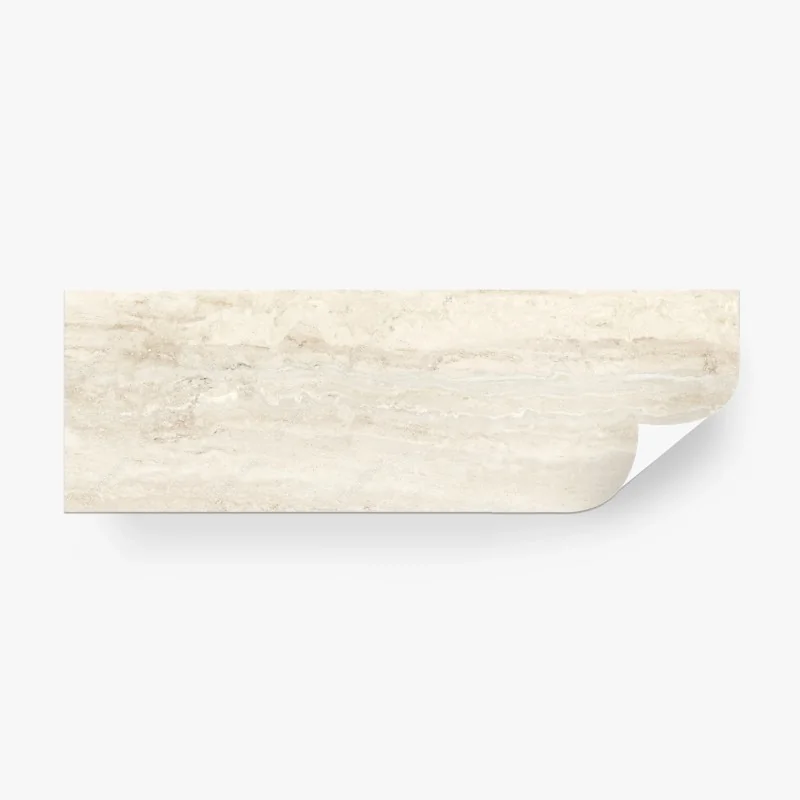 Carta da parati elegante superficie in travertino beige