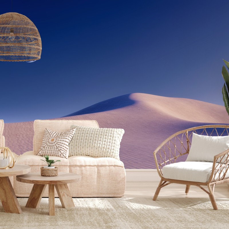 Carta da parati dune minimaliste sotto la mezzaluna