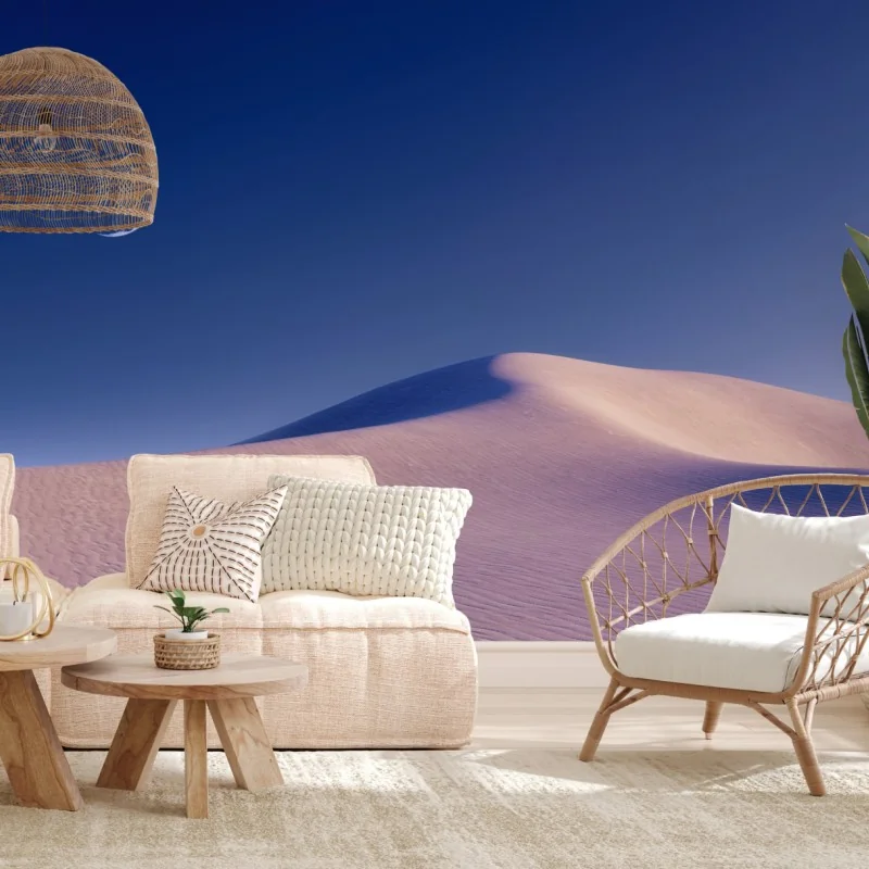Carta da parati dune minimaliste sotto la mezzaluna