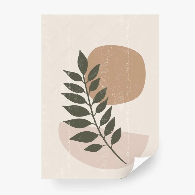 Carta da parati arte botanica minimalista astratta