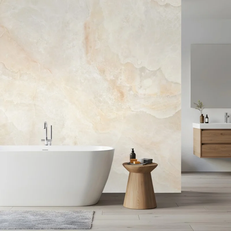Carta da parati texture marmo crema effetto onice