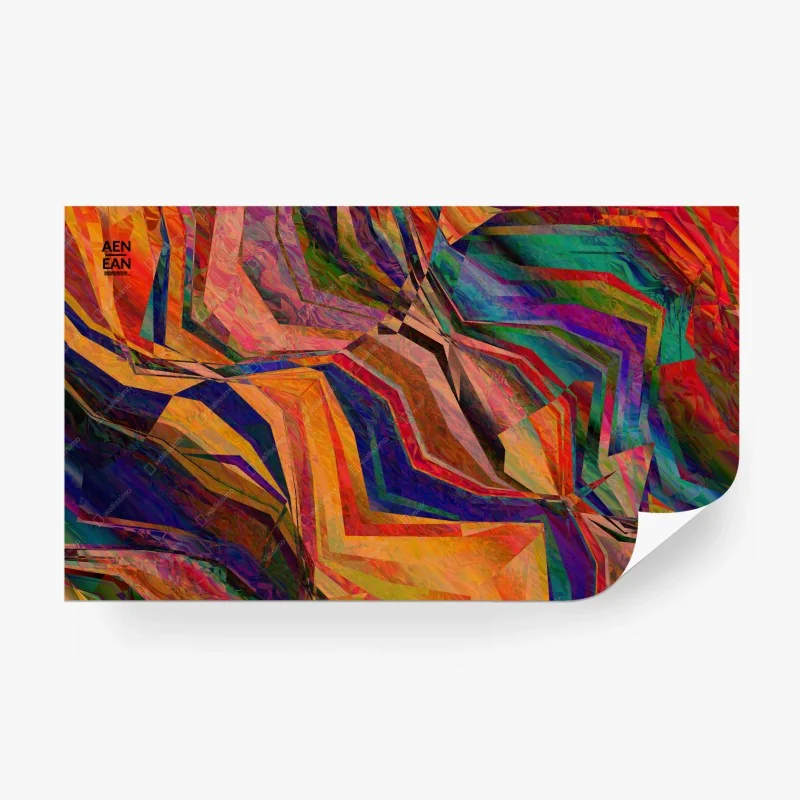 Carta da parati esplosione geometrica di colori