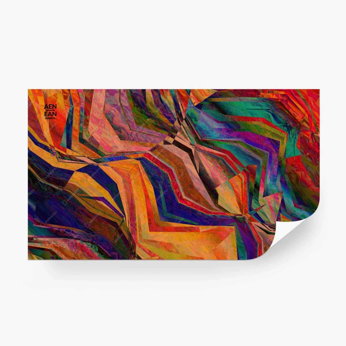 Carta da parati esplosione geometrica di colori • Wallissimo®