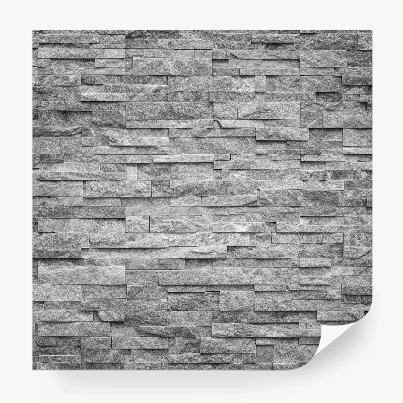 Carta da parati rivestimento in pietra grigia effetto materico