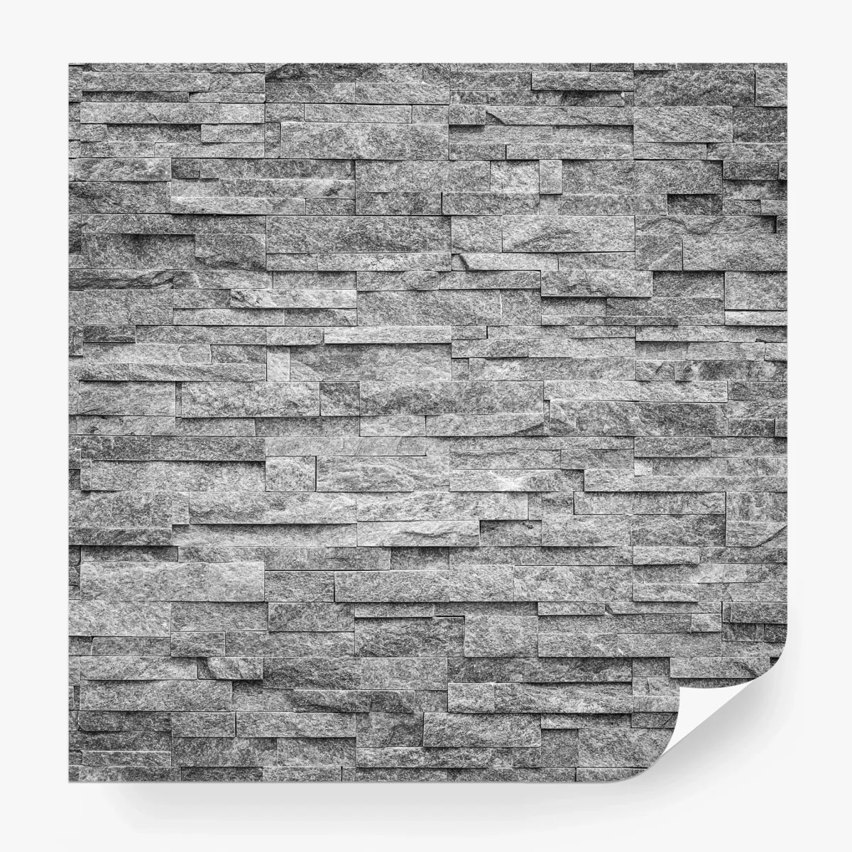 Carta da parati rivestimento in pietra grigia effetto materico • Wallissimo®