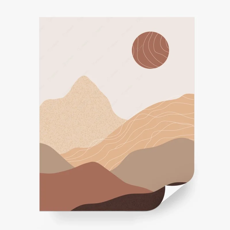 Carta da parati paesaggio astratto in toni terra