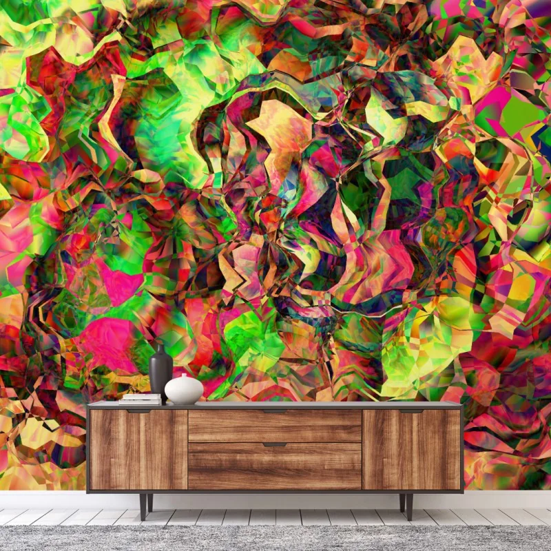 Carta da parati esplosione caleidoscopica astratta