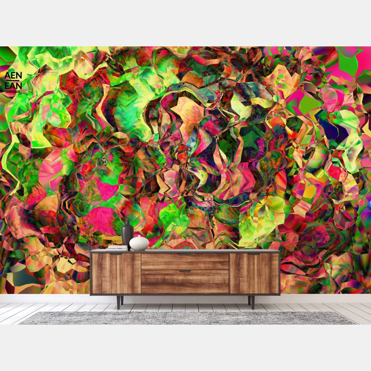 Carta da parati esplosione caleidoscopica astratta • Wallissimo® Carta da parati esplosione caleidoscopica astratta • Wallissimo®