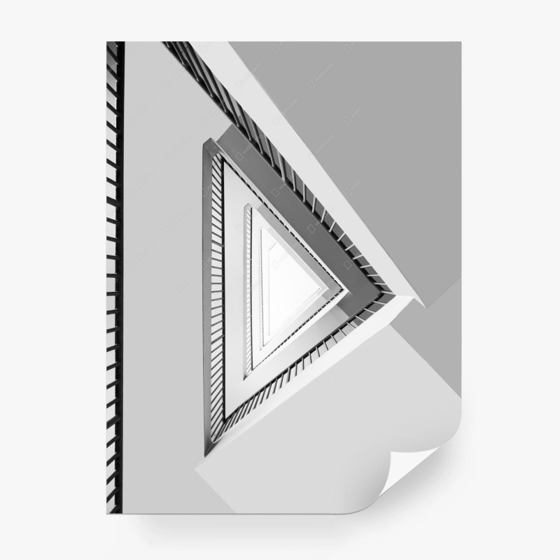 Carta da parati prospettiva triangolare minimalista