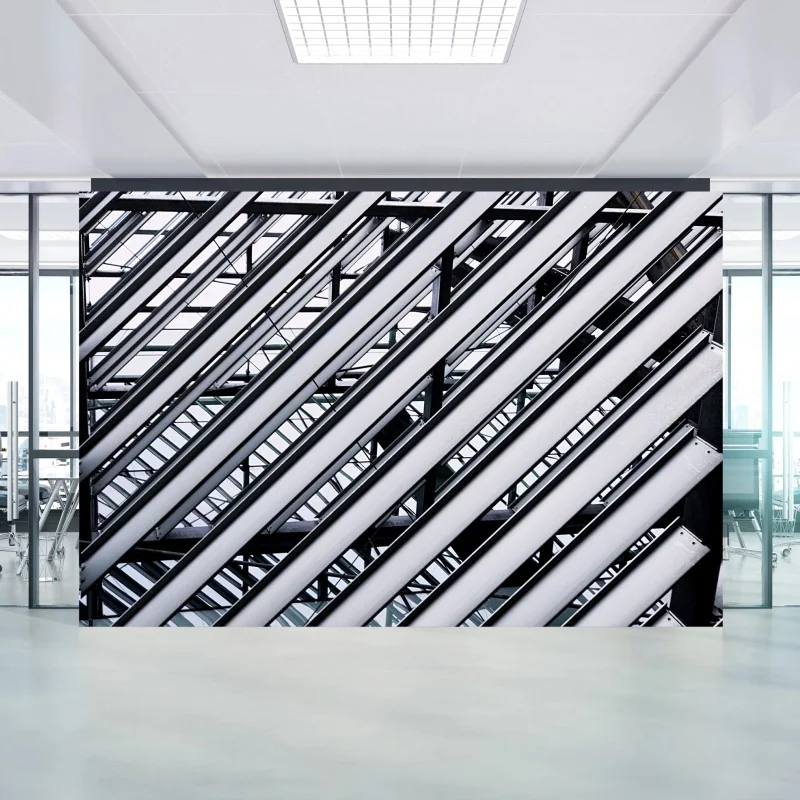 Carta da parati trama geometrica d'acciaio