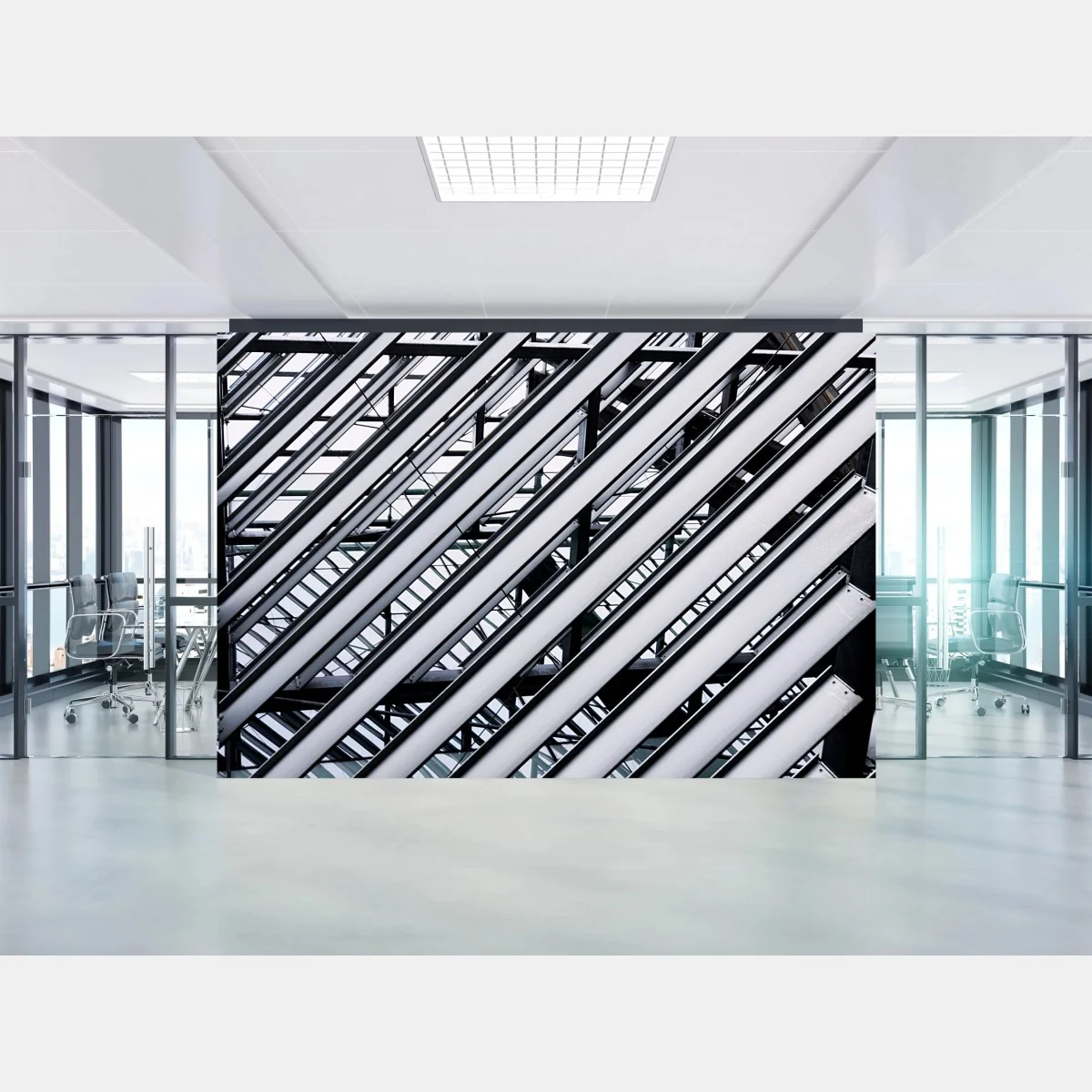 Carta da parati trama geometrica d'acciaio • Wallissimo® Carta da parati trama geometrica d'acciaio • Wallissimo®