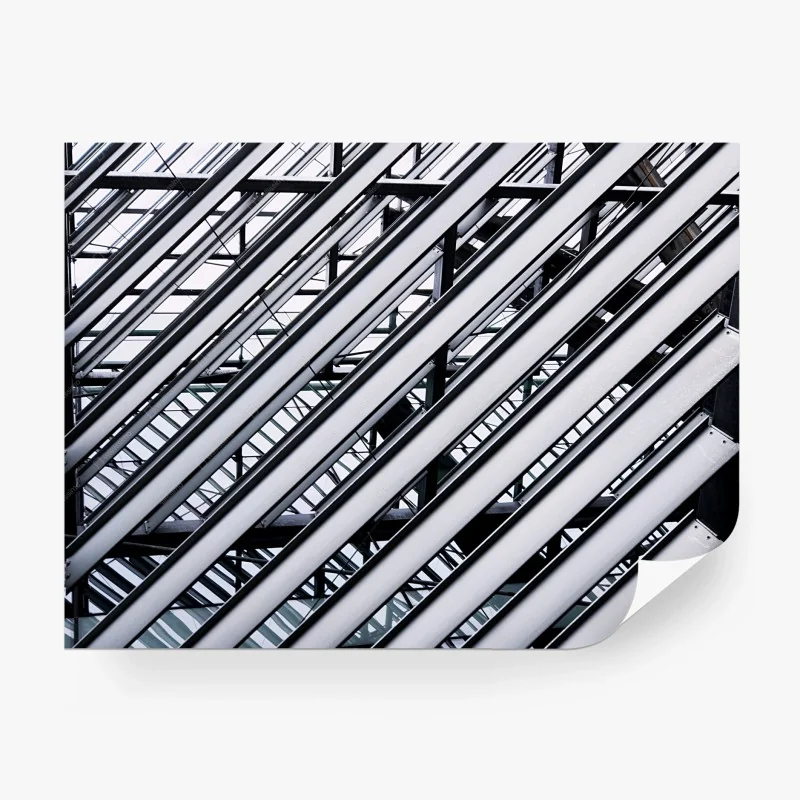 Carta da parati trama geometrica d'acciaio