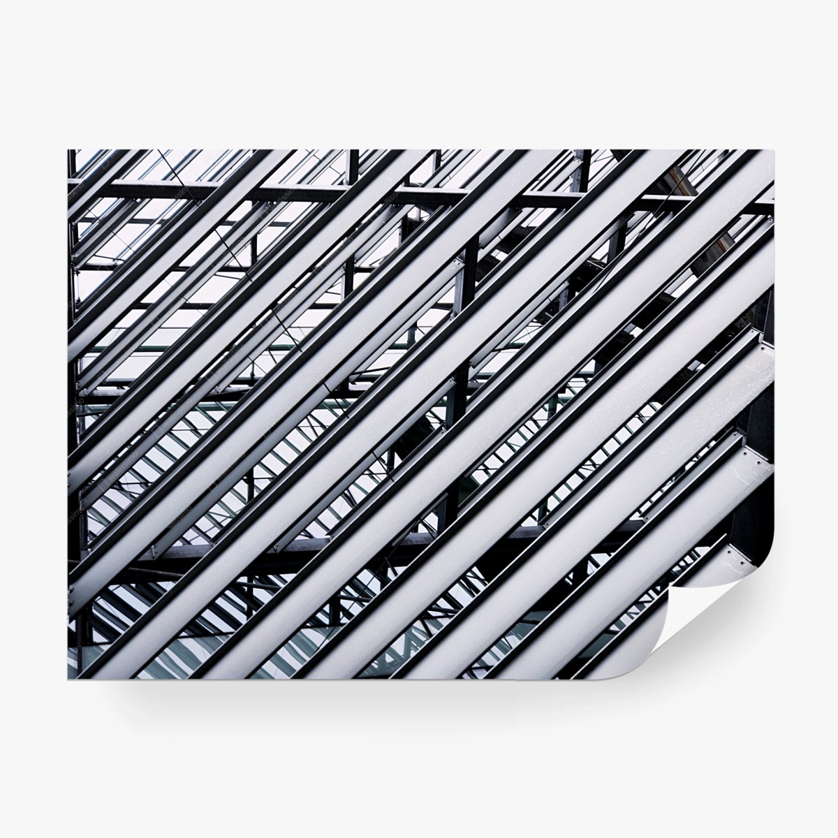 Carta da parati trama geometrica d'acciaio • Wallissimo® Carta da parati trama geometrica d'acciaio • Wallissimo®