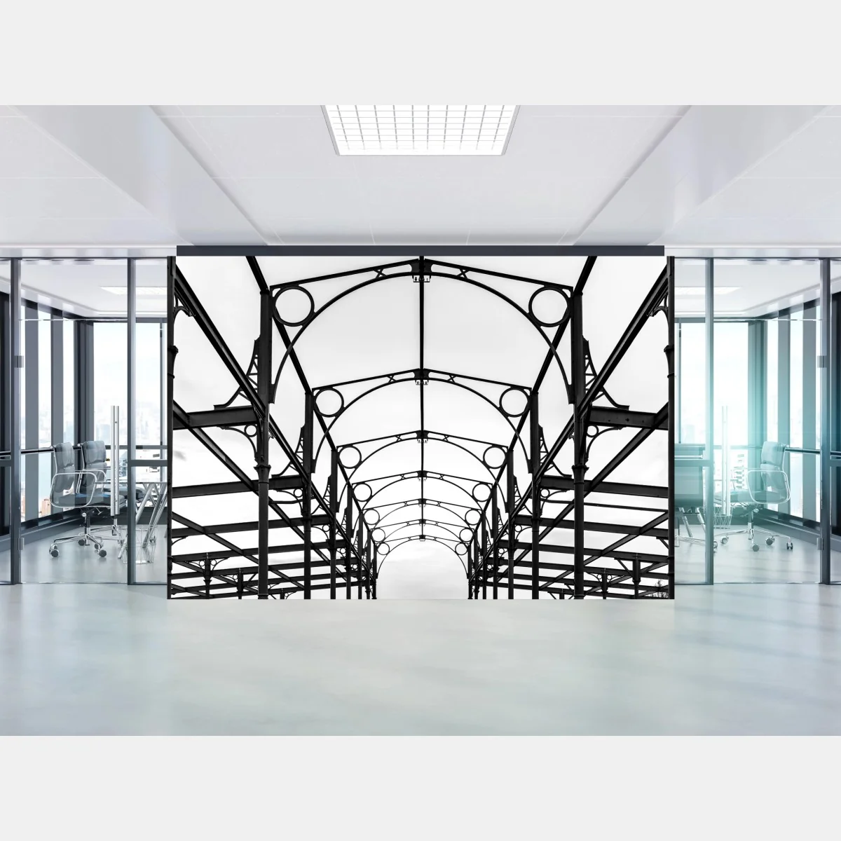 Carta da parati volte metalliche in bianco e nero • Wallissimo® Carta da parati volte metalliche in bianco e nero • Wallissimo®