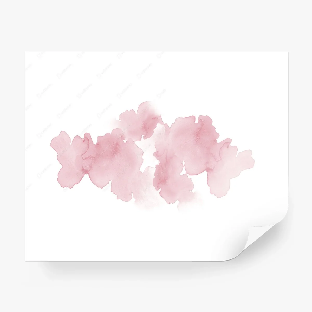 Carta da parati soffio floreale rosa acquerello • Wallissimo®