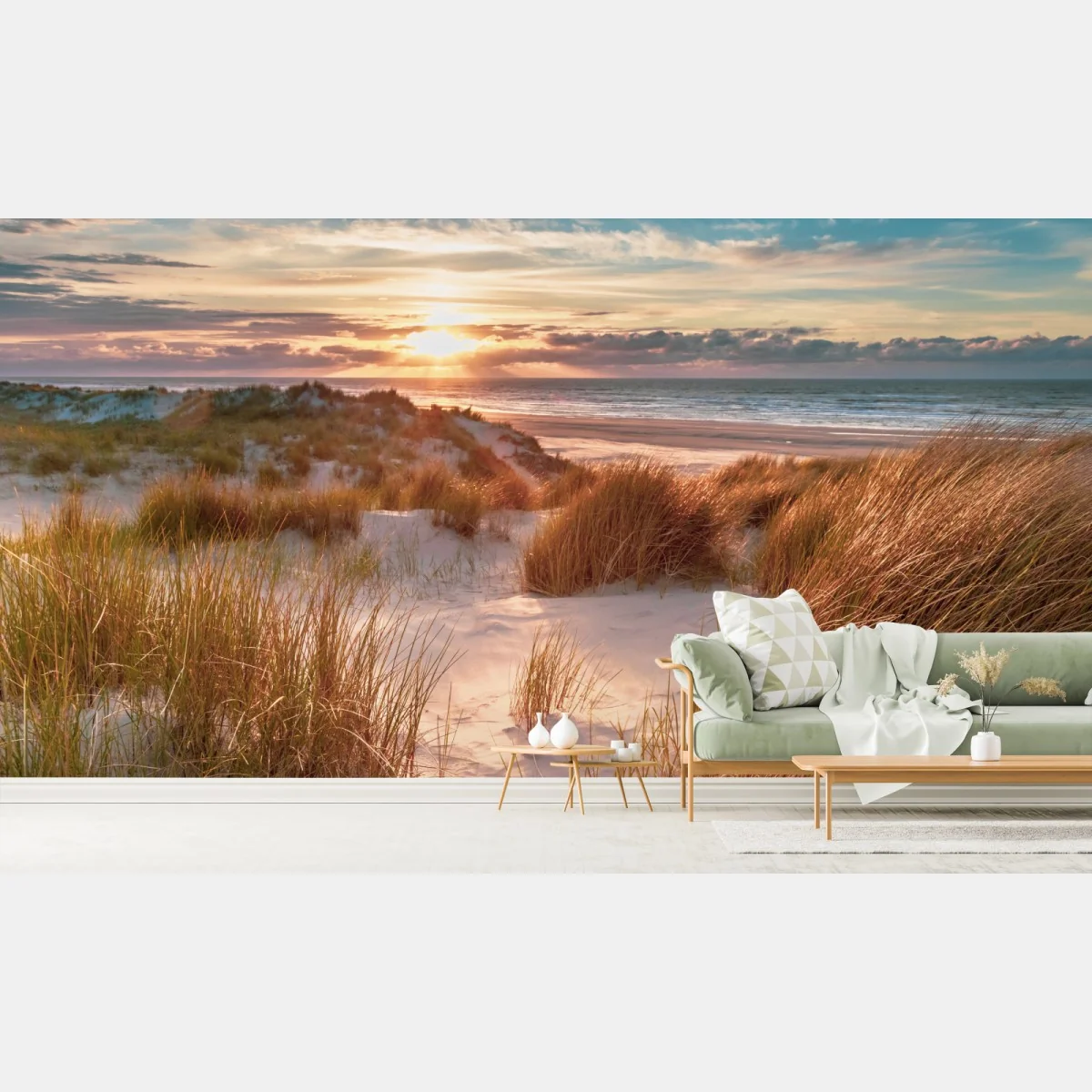 Carta da parati tramonto sulle dune di Ameland • Wallissimo® Carta da parati tramonto sulle dune di Ameland • Wallissimo®