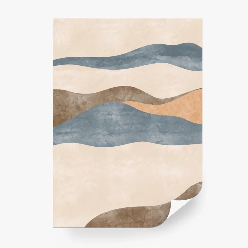 Carta da parati paesaggi ondulati in toni naturali