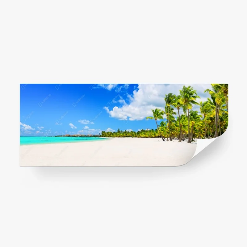 Carta da parati spiaggia tropicale di palme a Punta Cana