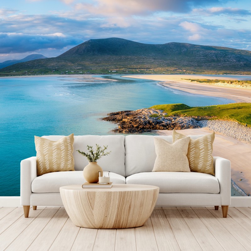 Carta da parati panorama marino di Luskentyre, spiaggia di Harris