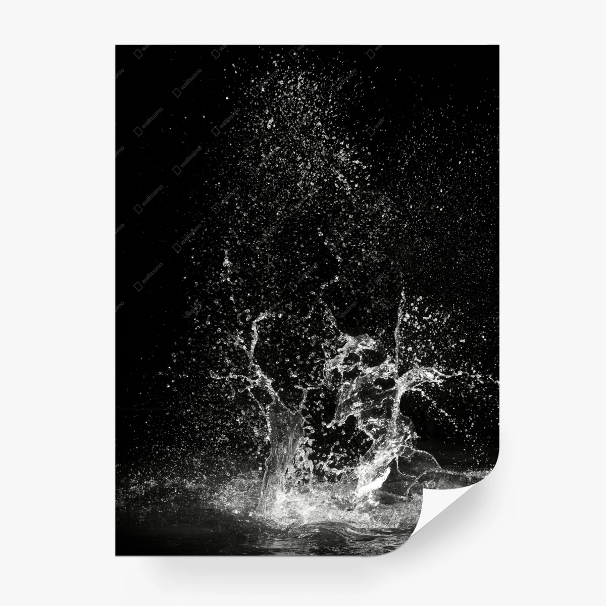 Carta da parati esplosione di spruzzi in bianco e nero • Wallissimo® Carta da parati esplosione di spruzzi in bianco e nero • Wallissimo®