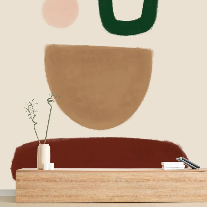 Carta da parati equilibrio di forme terrose