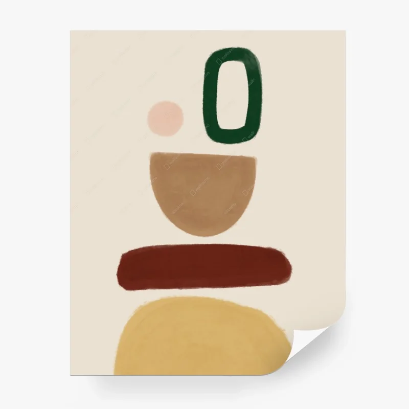 Carta da parati equilibrio di forme terrose