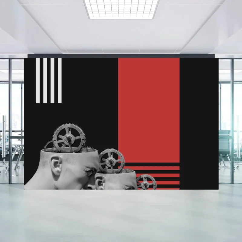 Carta da parati ingranaggi della mente in serie