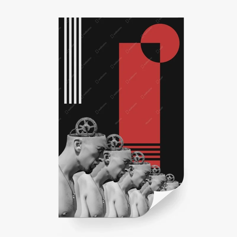 Carta da parati ingranaggi della mente in serie