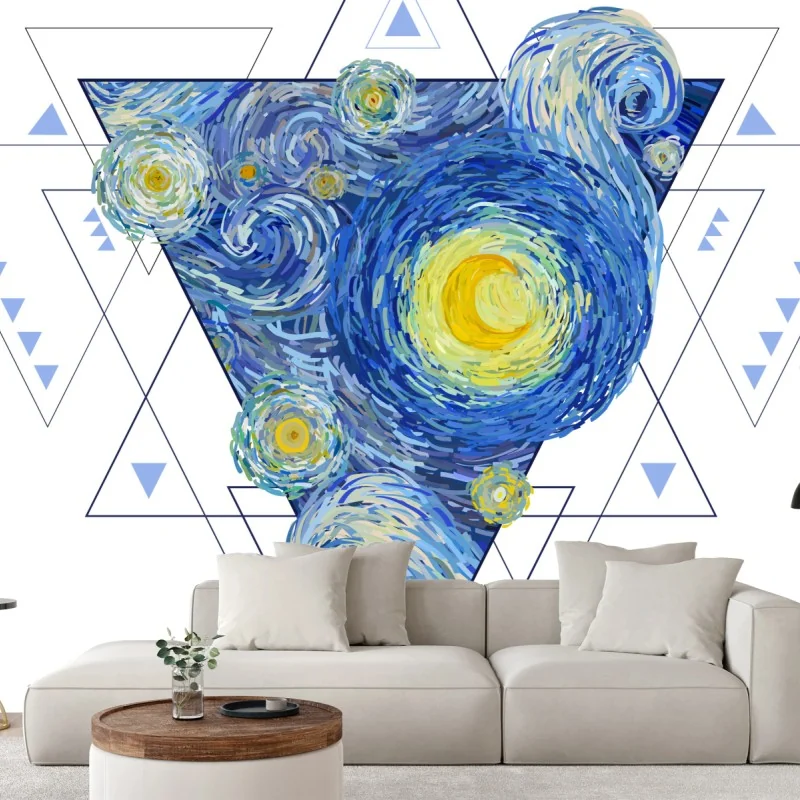 Carta da parati vortice stellare geometrico