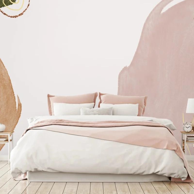 Carta da parati bellezza botanica astratta in toni pastello