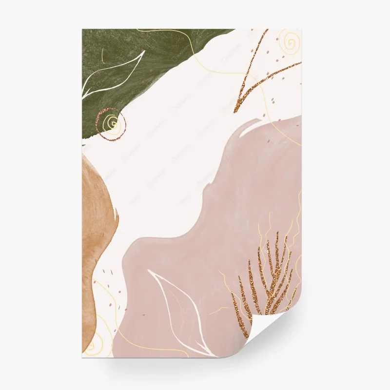 Carta da parati bellezza botanica astratta in toni pastello