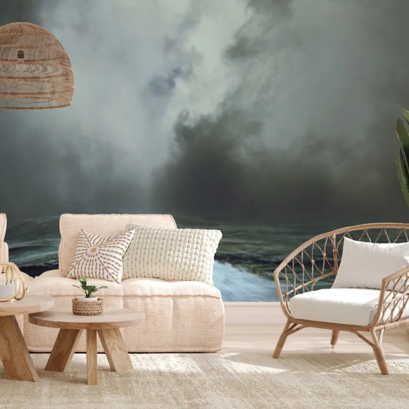 Carta da parati tempesta sul mare: onde drammatiche