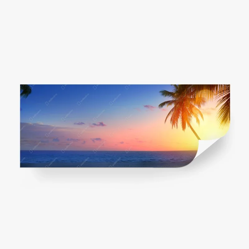 Carta da parati alba tropicale sull'isola paradisiaca