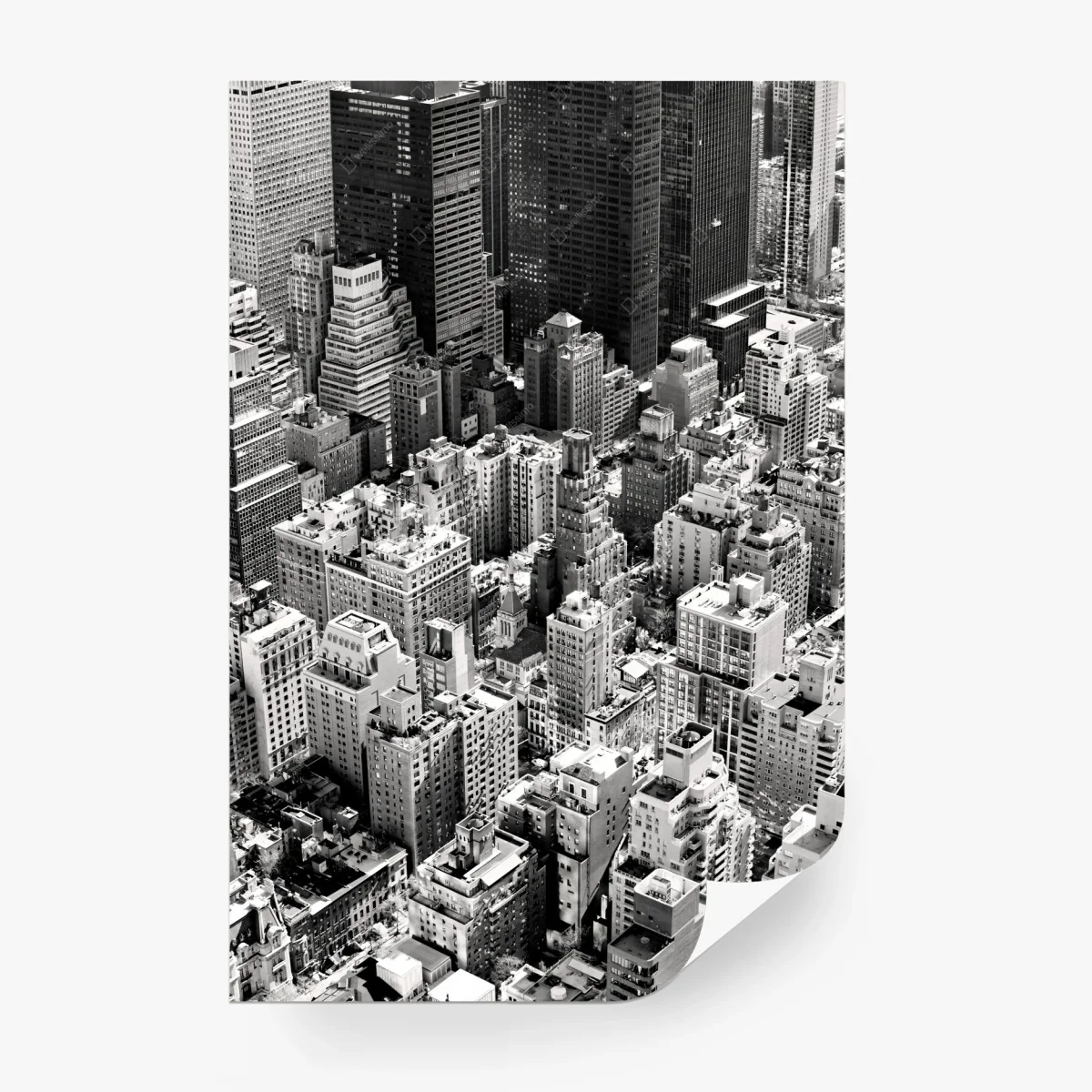 Carta da parati panorama aereo di Manhattan in bianco e nero • Wallissimo® Carta da parati panorama aereo di Manhattan in bianco e nero • Wallissimo®